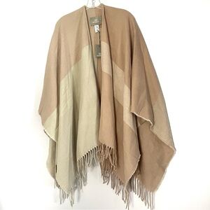 Soia & Kyo Cream Pink Scarfigan Fringe Poncho Cardigan Scarf -‎ One Size